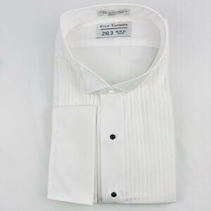 NEW Kyle Thomas Tuxedo Formal White Dress Shirt Lng Slv, 2XL3 18-18.5 32-33